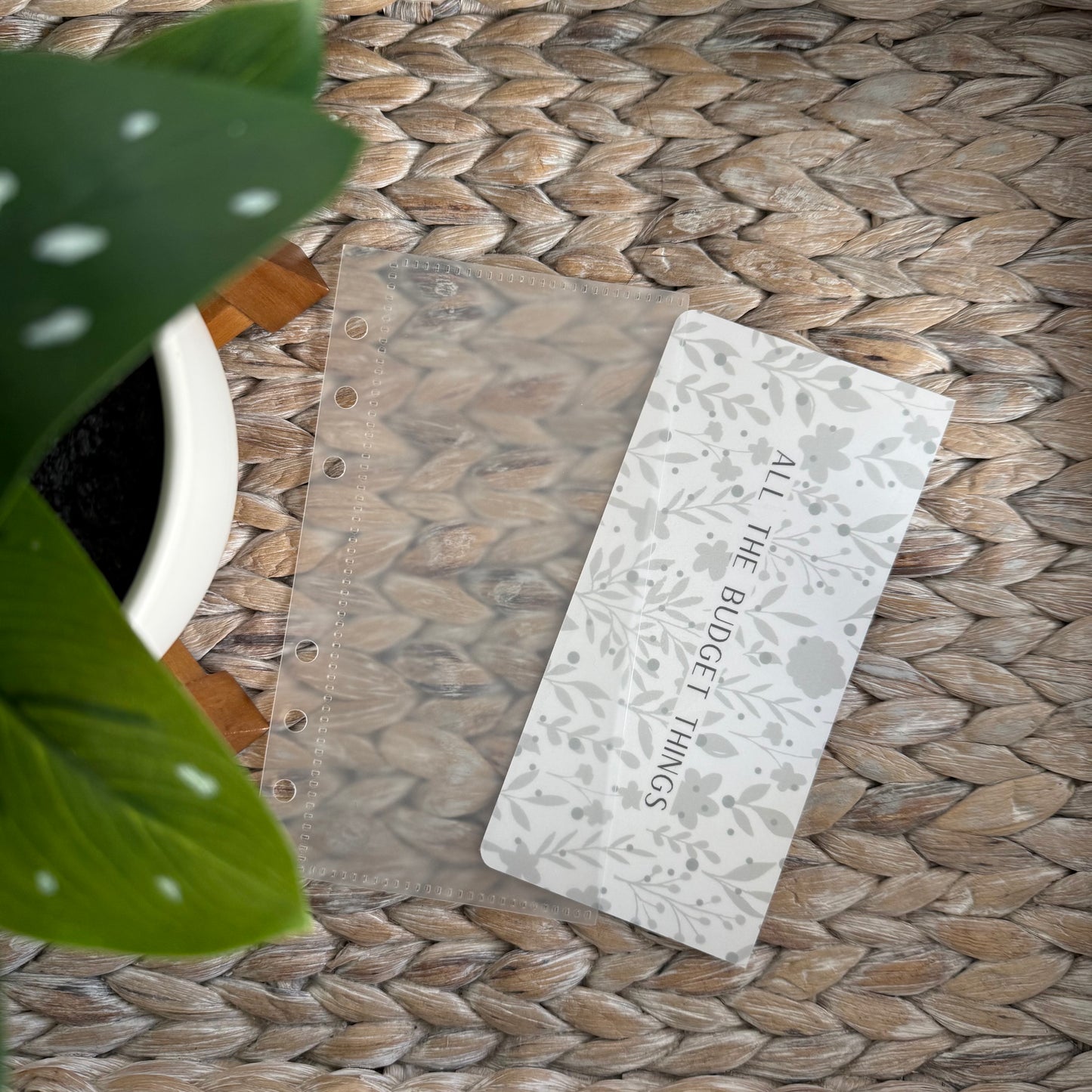 Grey Floral Print A6 Cash Envelopes