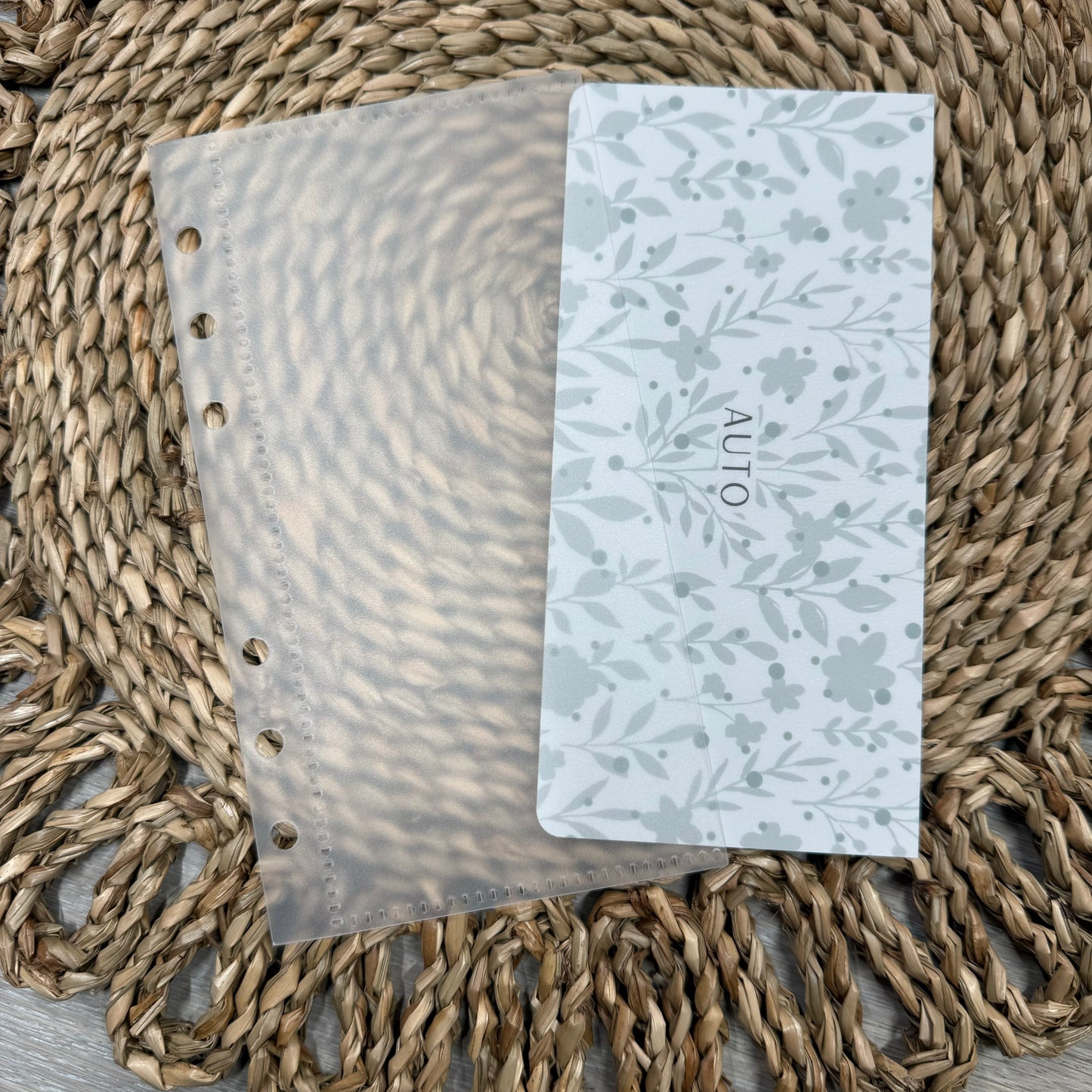 Grey Floral Print A6 Cash Envelopes