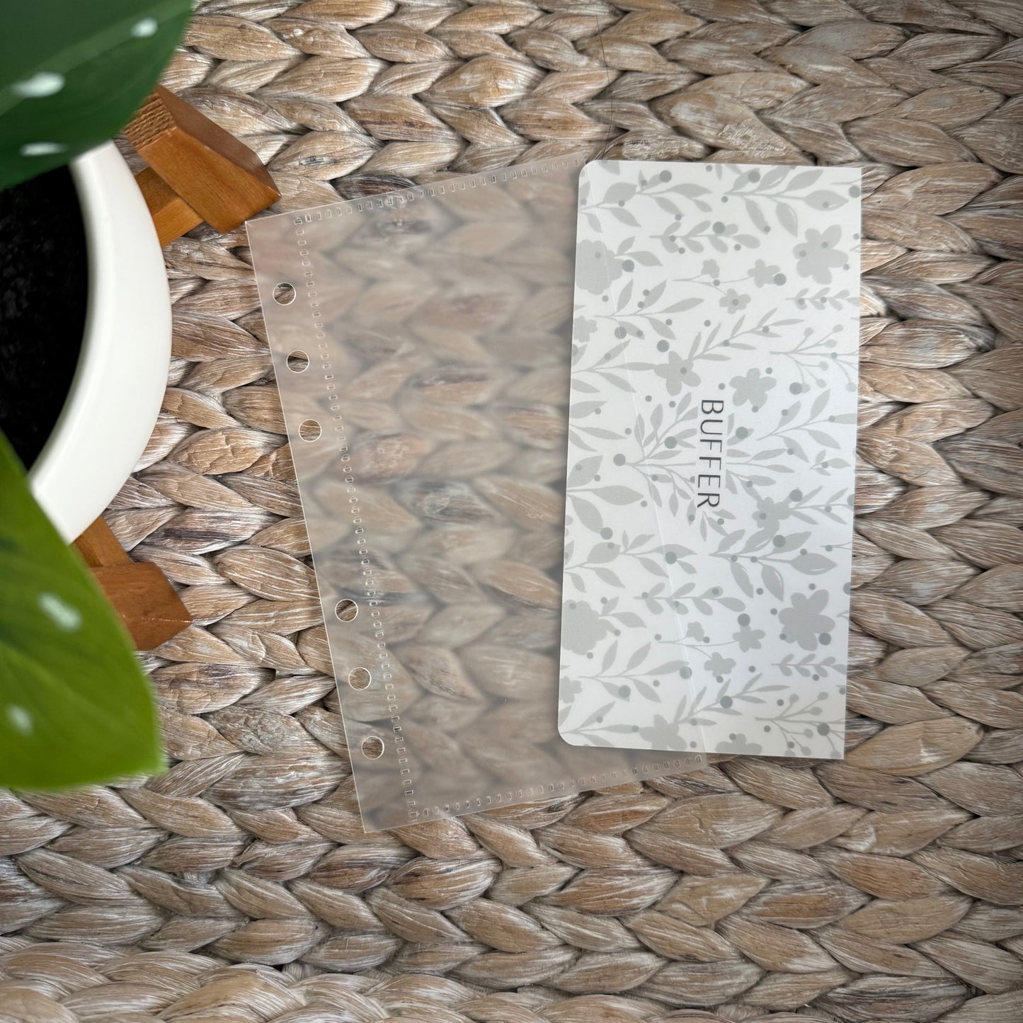 Grey Floral Print A6 Cash Envelopes
