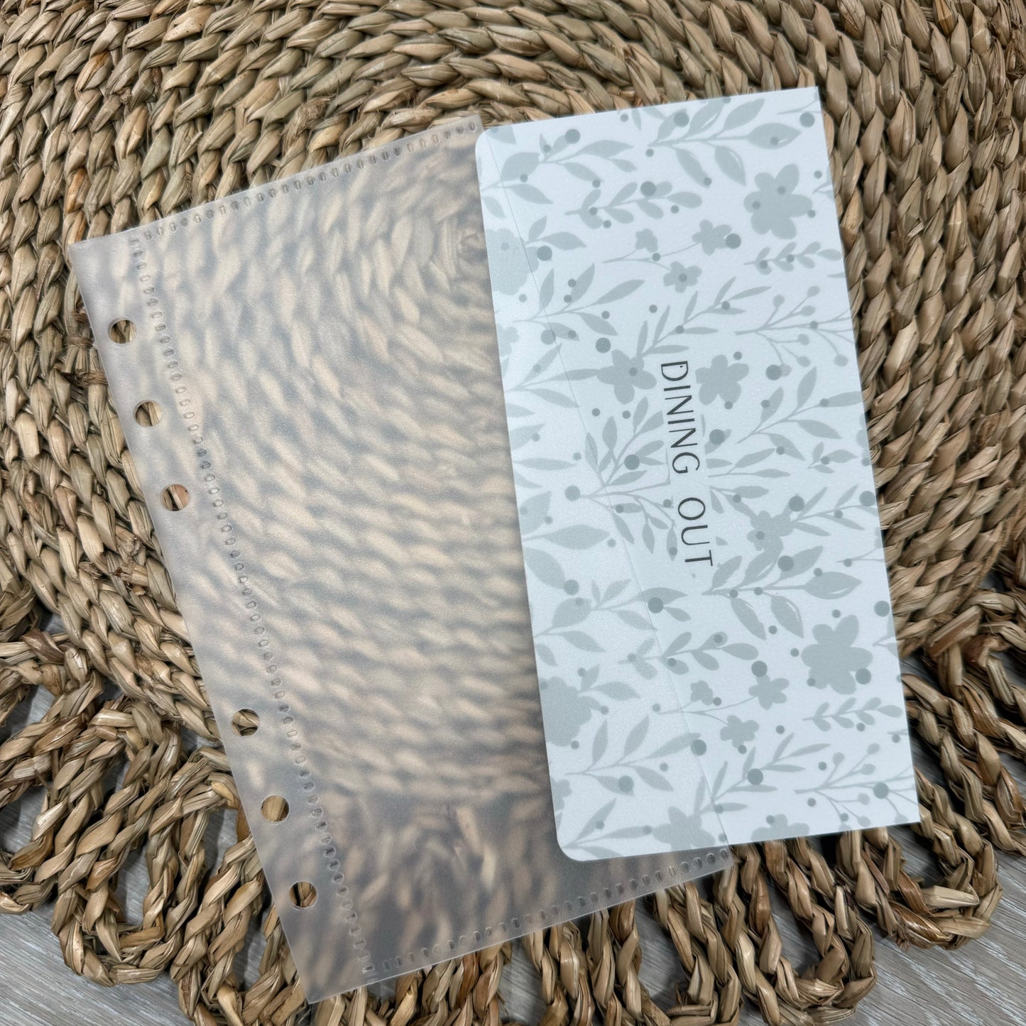 Grey Floral Print A6 Cash Envelopes