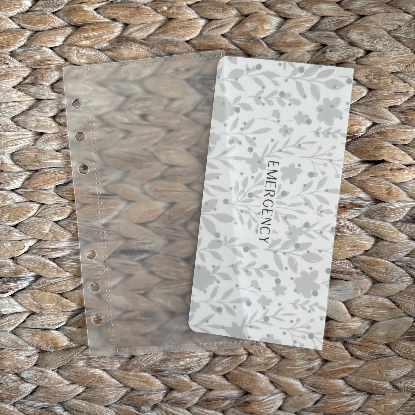Grey Floral Print A6 Cash Envelopes