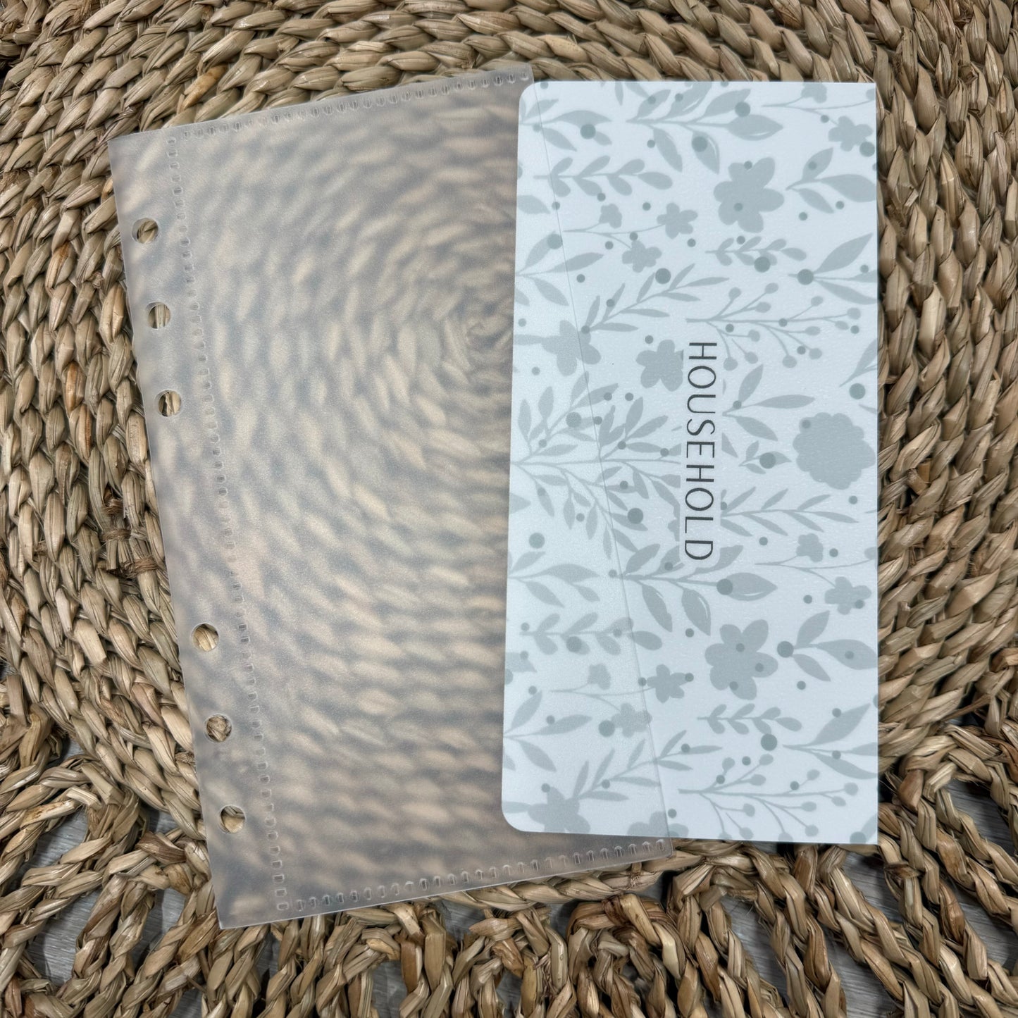 Grey Floral Print A6 Cash Envelopes