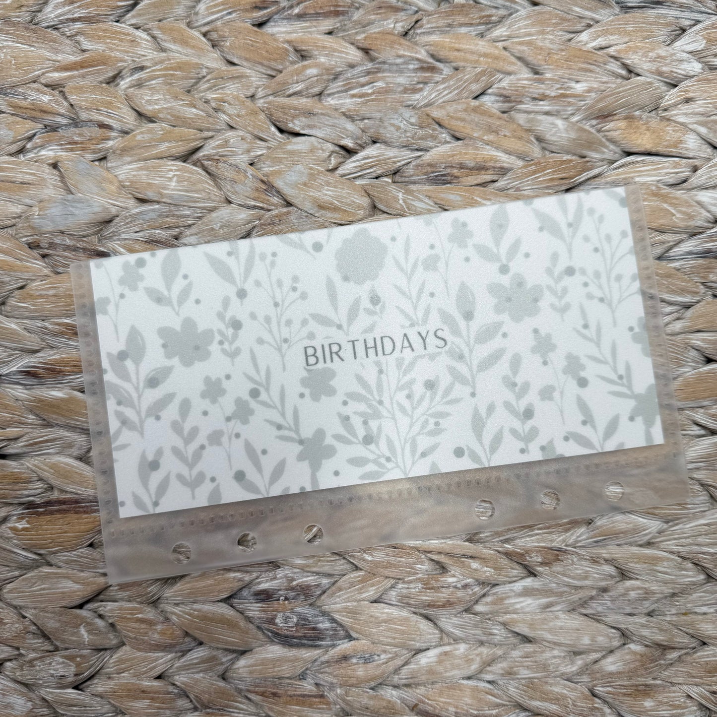 Grey Floral Print A6 Cash Envelopes