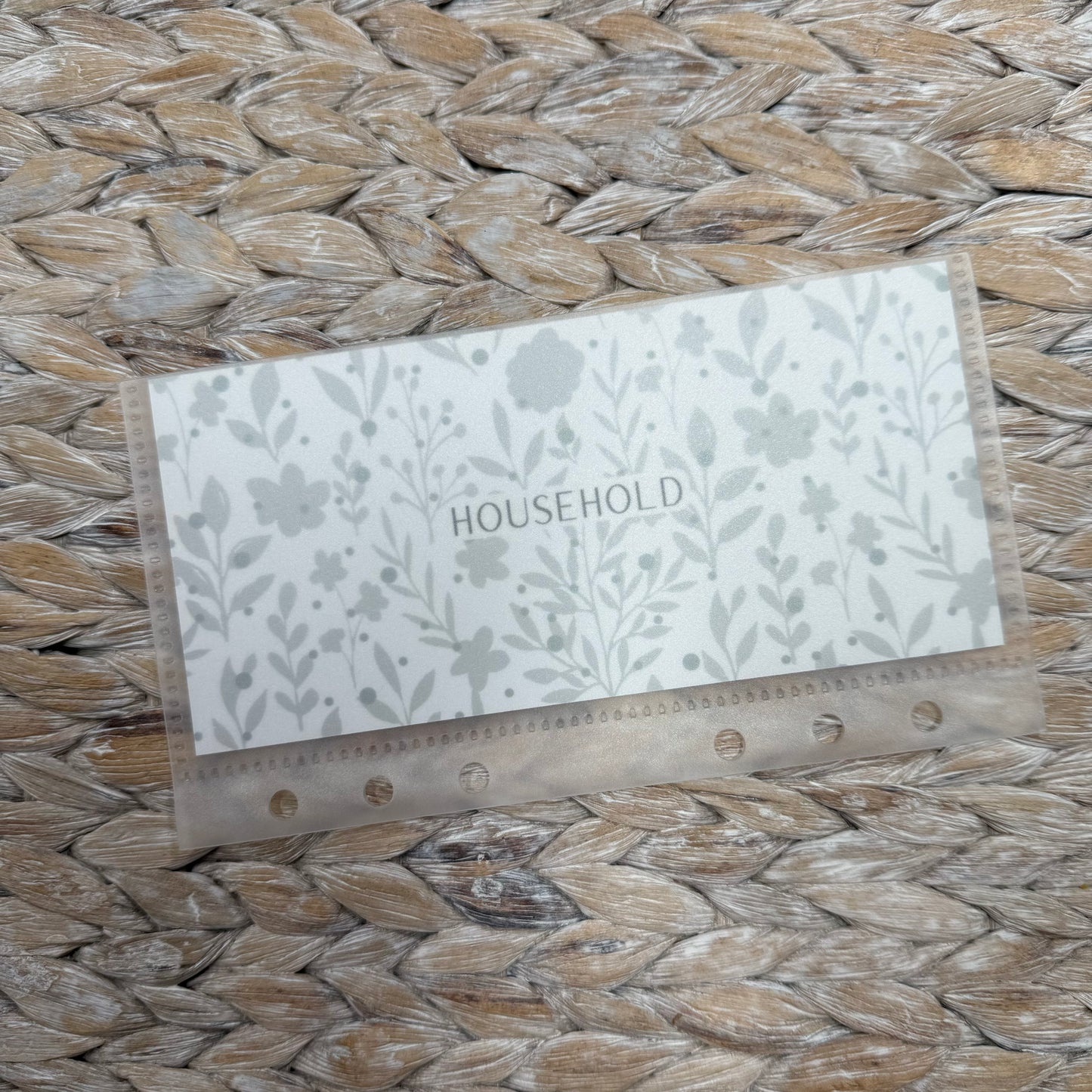Grey Floral Print A6 Cash Envelopes