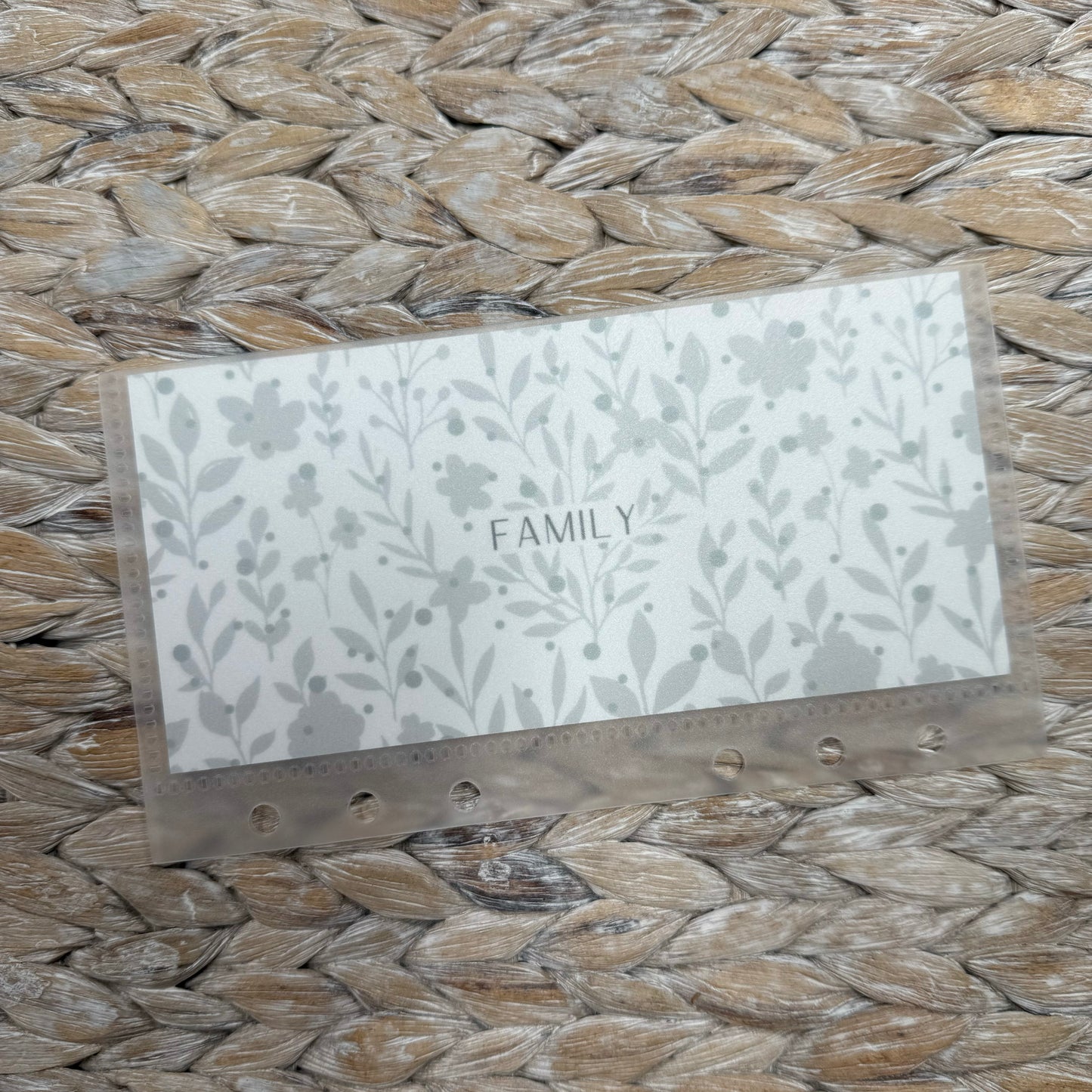 Grey Floral Print A6 Cash Envelopes