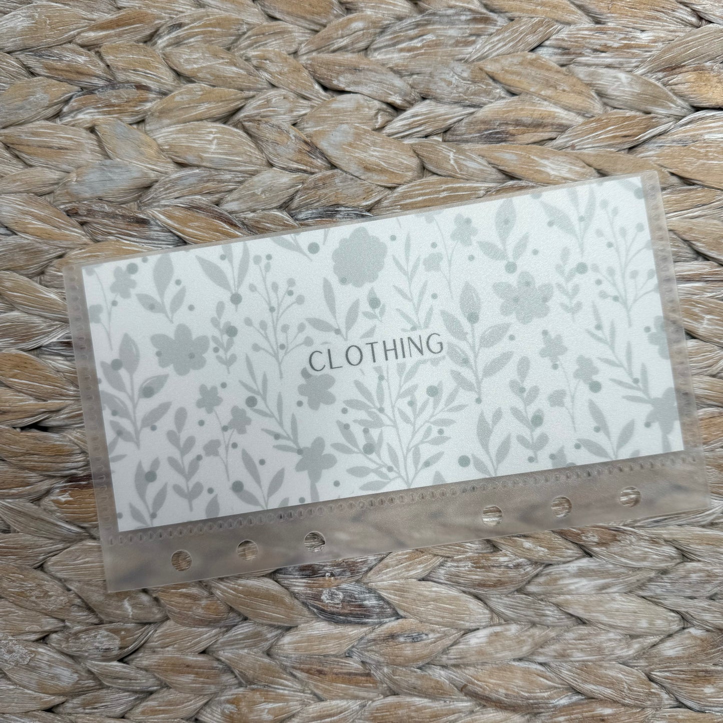 Grey Floral Print A6 Cash Envelopes