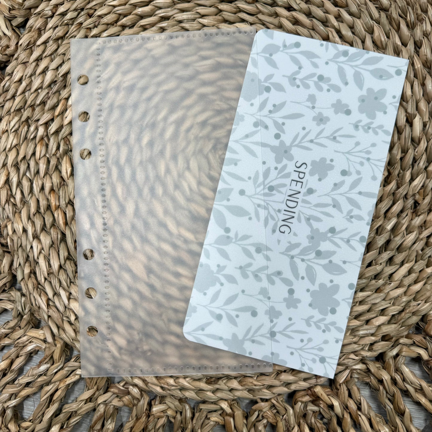 Grey Floral Print A6 Cash Envelopes